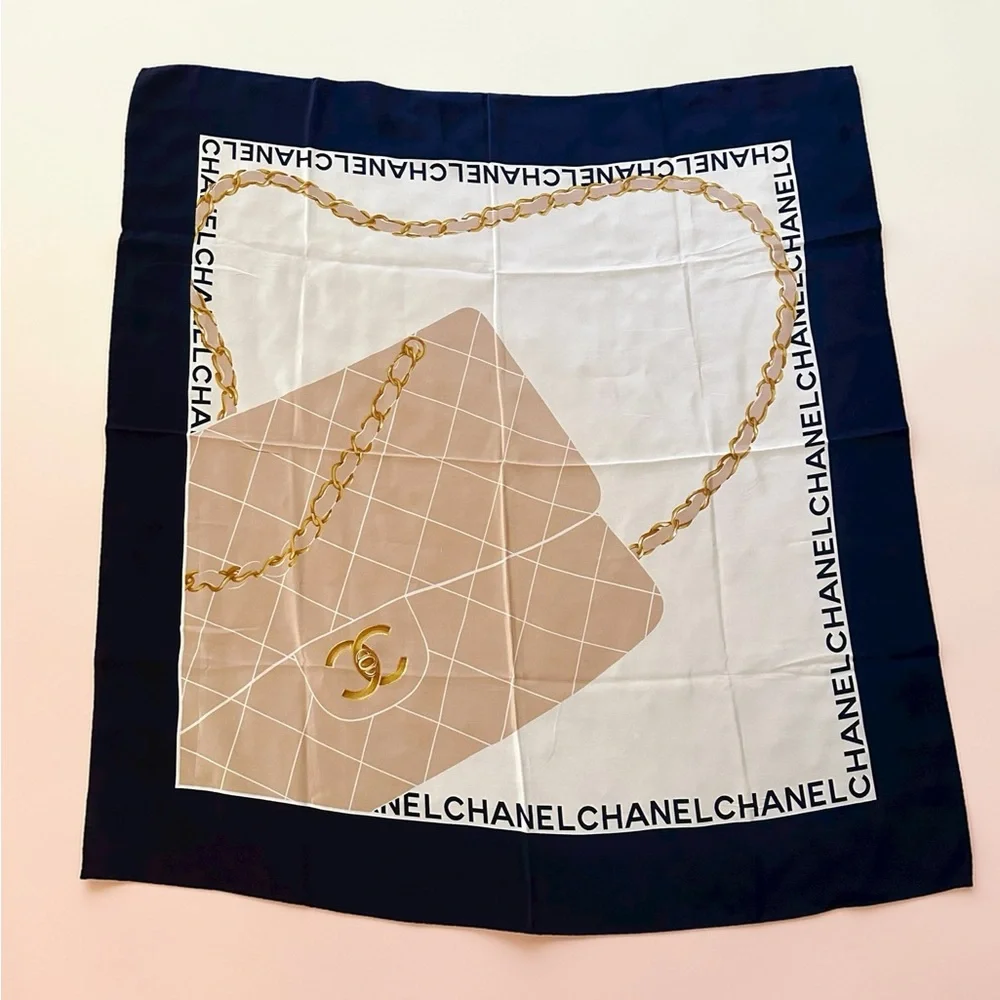 Chanel Silk Scarf Excellent
